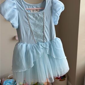 Taylor Joelle Cinderella Inspired Light Blue Lace & Tulle Toddler Dress
